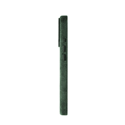Allgèr Alcantara phone case iPhone 18 Pro green — the other side