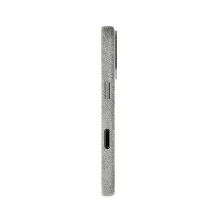 Allgèr Alcantara phone case iPhone 17 Pro light grey — the other side