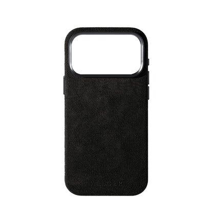 Allgèr Alcantara phone case iPhone 17 Pro Max black — the case on its own