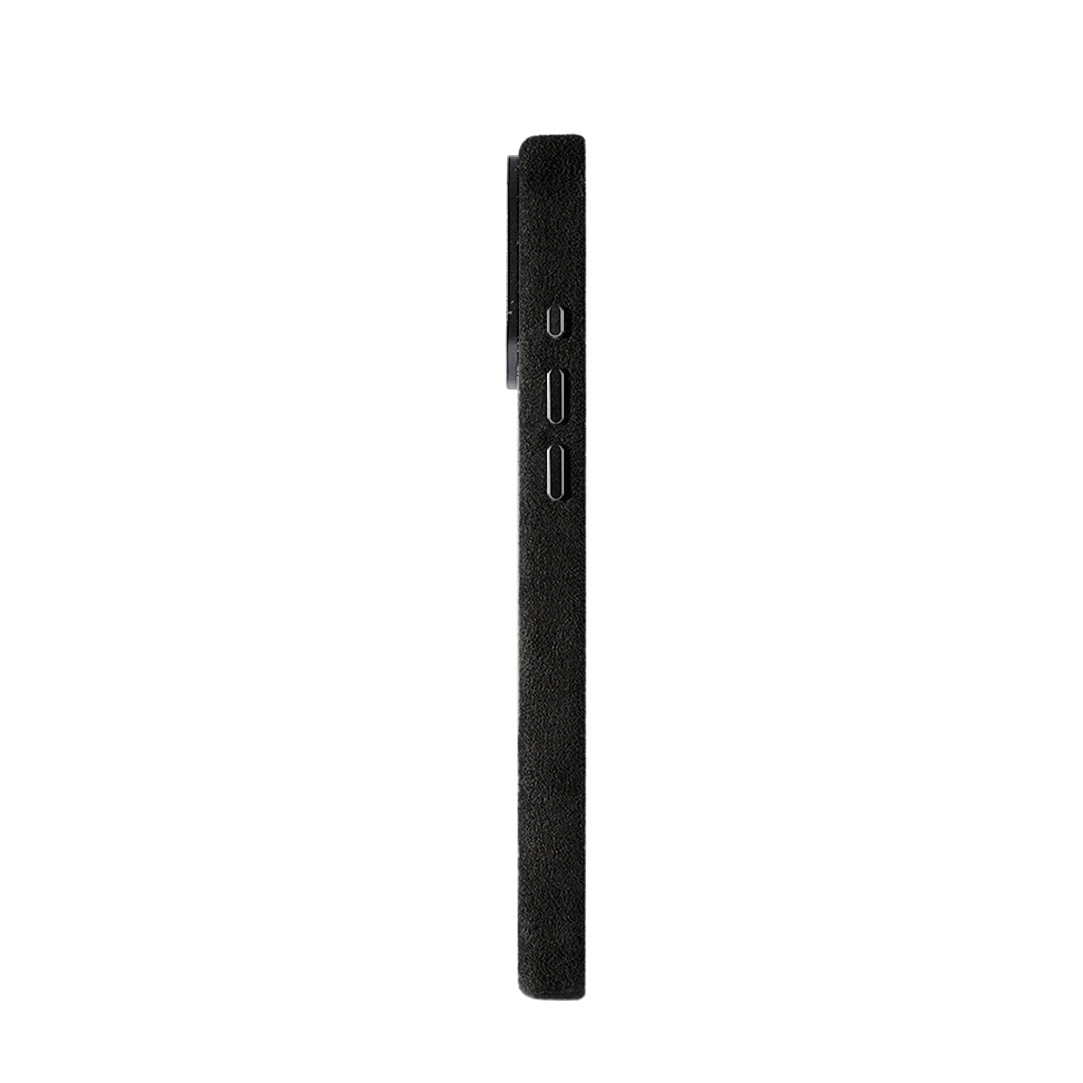 Allgèr Alcantara phone case iPhone 17 Pro Max black — the other side
