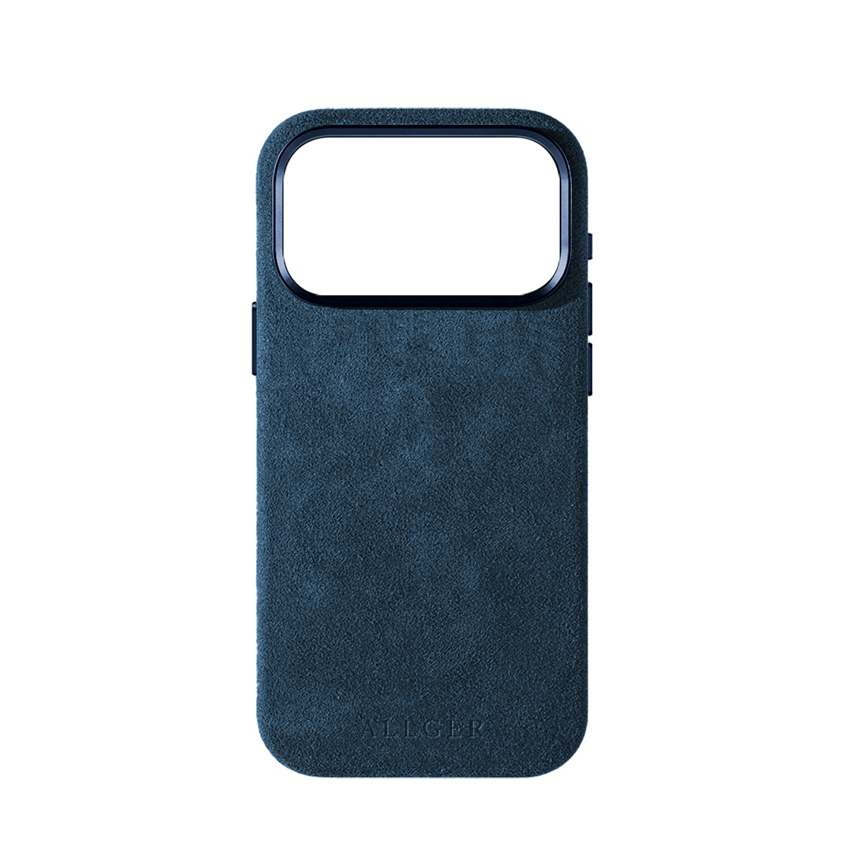 Allgèr Alcantara phone case iPhone 17 Pro Max blue — the case on its own