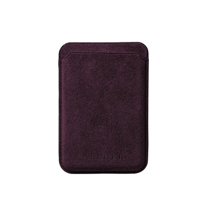 Allgèr Set iPhone 17 Pro Burgundy: Alcantara Handyhülle + MagSafe Wallet — die MagSafe Wallet