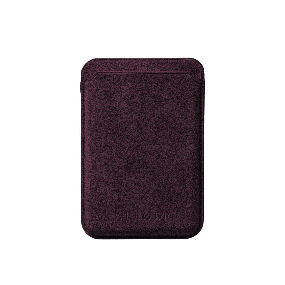 Allgèr Set iPhone 18 Pro Max Burgundy: Alcantara Handyhülle + MagSafe Wallet — die MagSafe Wallet